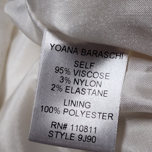 YOANA BARASCHI White Blazer, Size XS - Picture 5 of 6